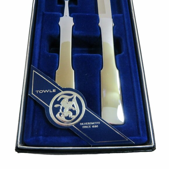 Vintage TOWLE Stainless Steel Cutlery ~ Boxed Knife & Fork Carving Set - Picture 6 of 9